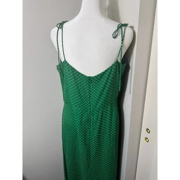 Reformation Peach Dress Veritas Green Size 12 - Picture 6 of 11
